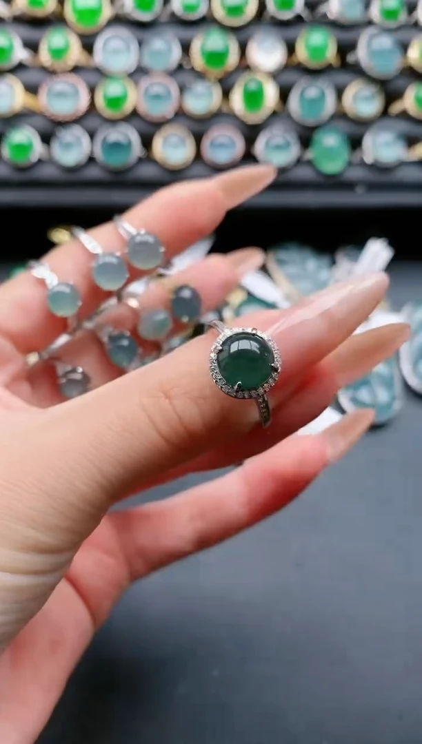 【闪购商品】翡翠戒指银S925镶嵌1111111