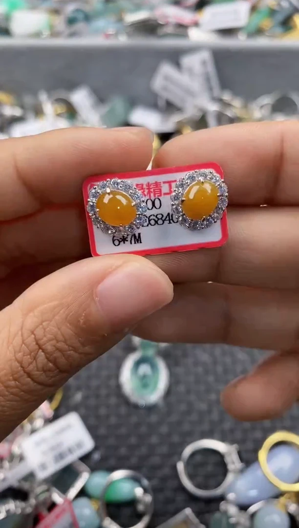 银S925镶嵌戒指翡翠111   7