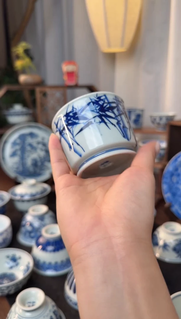 杯子瓷写意竹子容天杯150cc