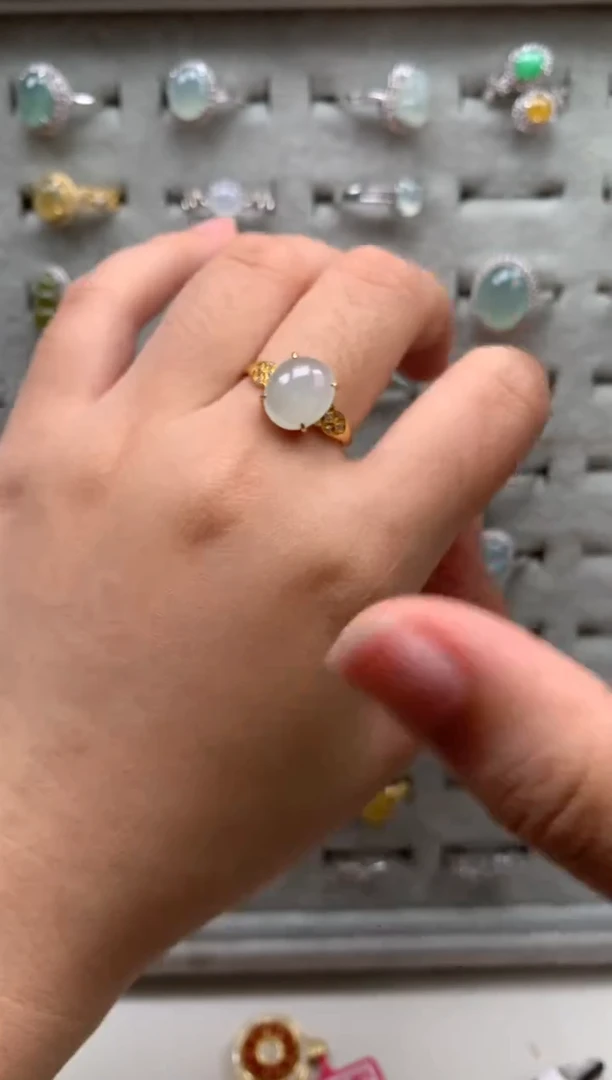 银S925镶嵌戒指翡翠18