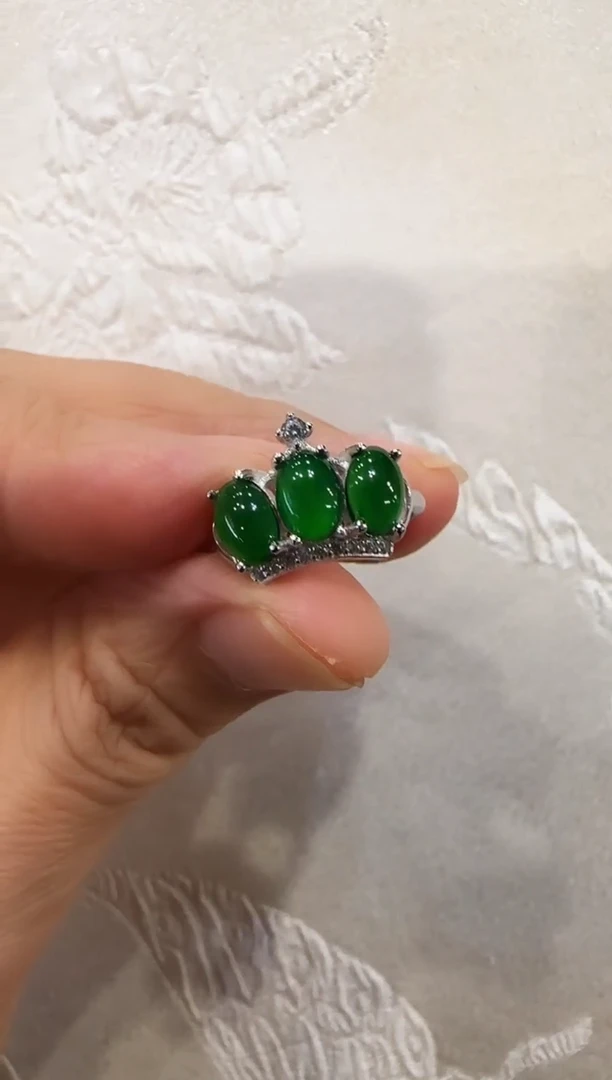 颈饰银S925镶嵌翡翠国风