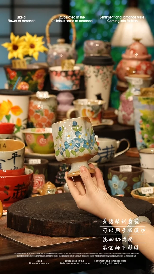 陶瓷景德镇高温釉下彩手工手绘款式@A0205@