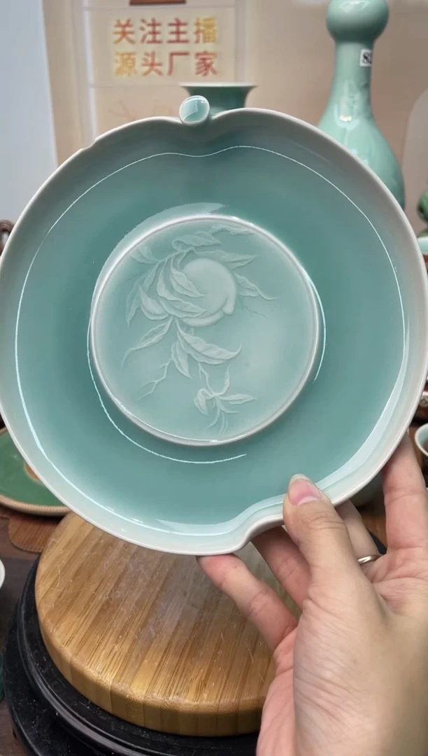 瓷纯手工 特价福利 微瑕 慧仙青瓷