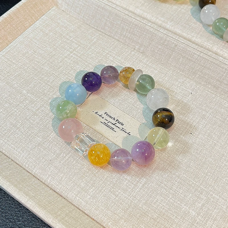 天然水晶多宝手串女