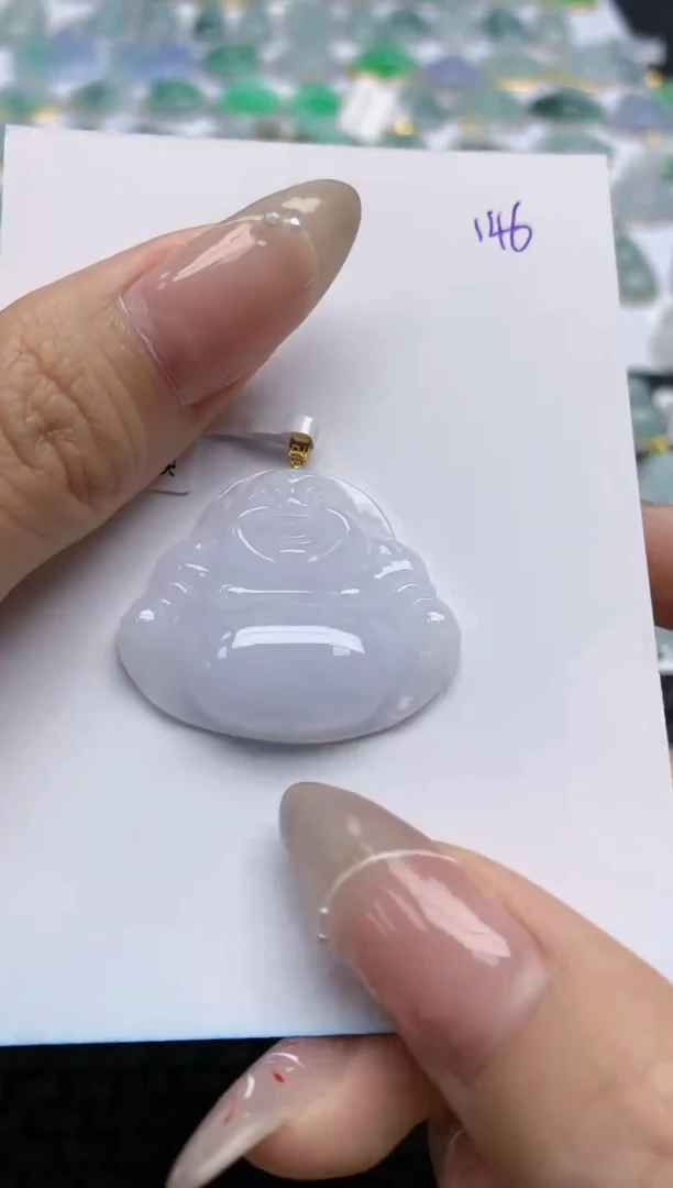 【闪购商品】翡翠颈饰18K金镶嵌天然翡翠A货