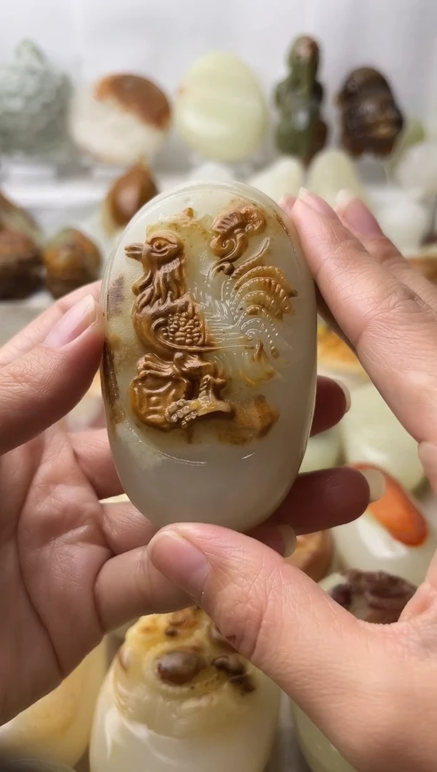 石材古青石棉纹正常不退换鸡