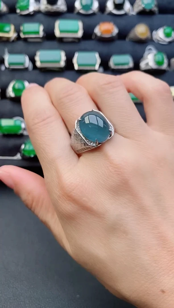 【闪购商品】翡翠戒指银S925镶嵌111111