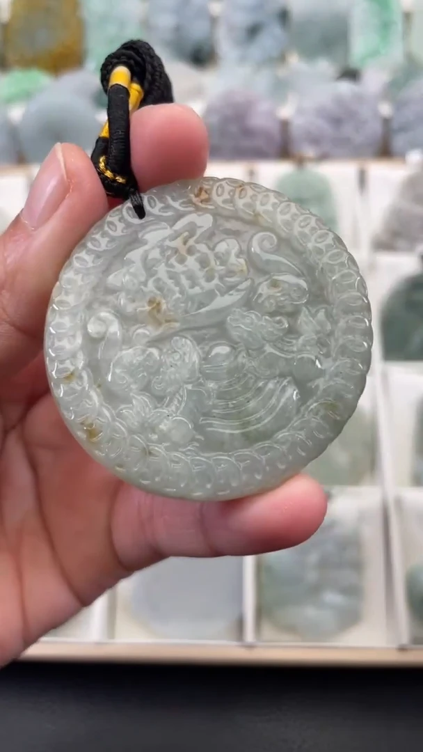 颈饰未镶嵌翡翠天然缅甸翡翠A货21