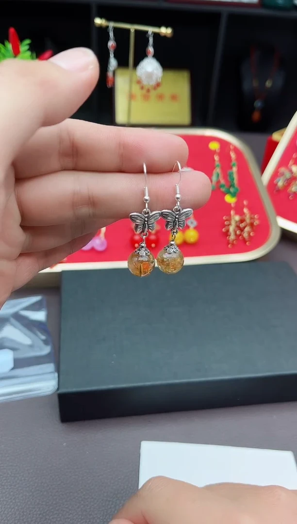 【闪购商品】水晶耳饰银S925镶嵌116000