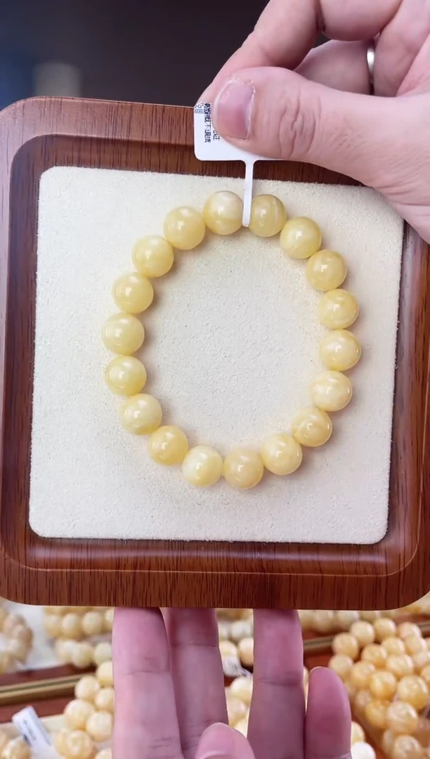 裸石蜜蜡未镶嵌手串