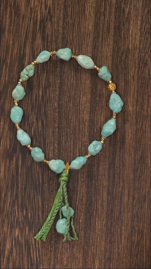 【闪购商品】绿松石手链18K金镶嵌1