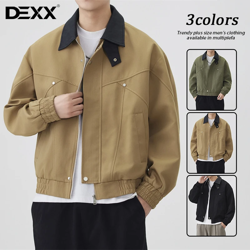 2025秋季新款美式宽松潮牌时尚夹克翻领痞帅百搭潮流休闲夹克外套