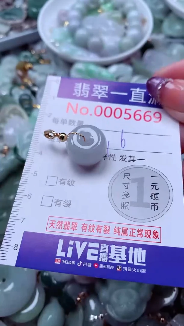 翡翠未镶嵌吊坠(不含链)5669