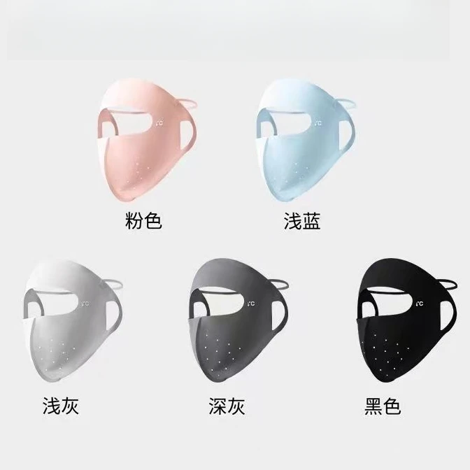 新款脸基尼全脸防晒面罩女夏季防紫外线冰丝轻薄透气防晒口罩