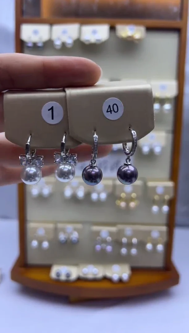 未镶嵌耳饰淡水珍珠1+40