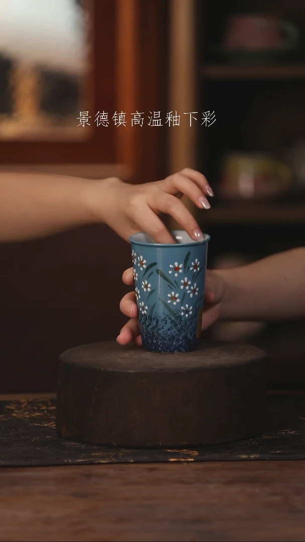 陶瓷景德镇高温釉下手绘陶瓷462