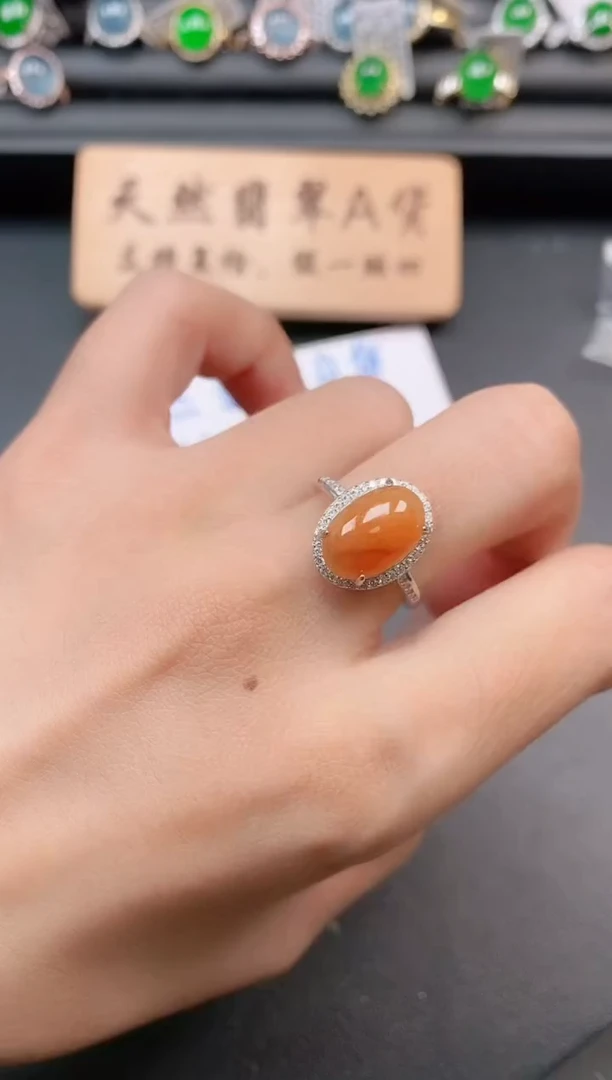 银S925镶嵌戒指翡翠111