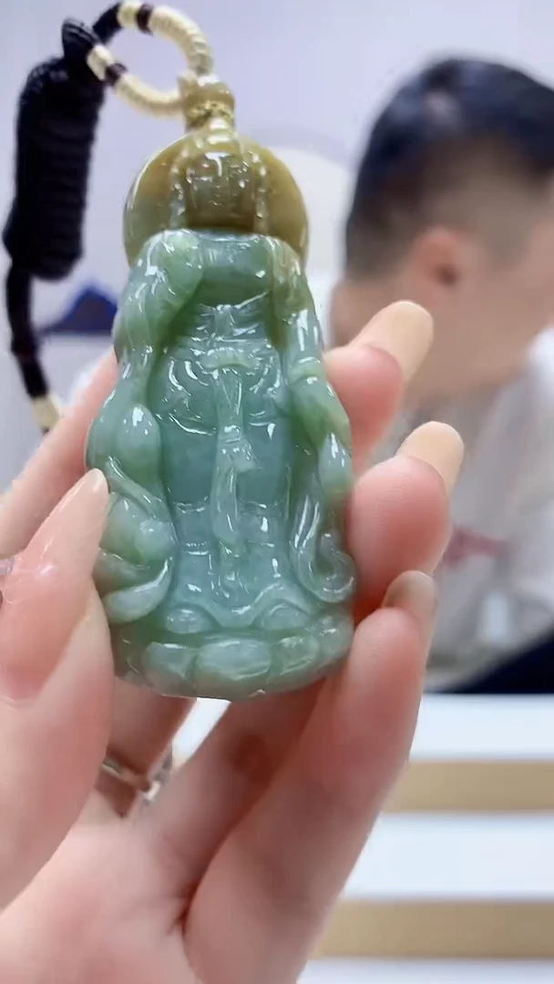 未镶嵌定制翡翠4898DD-毛货挂件65