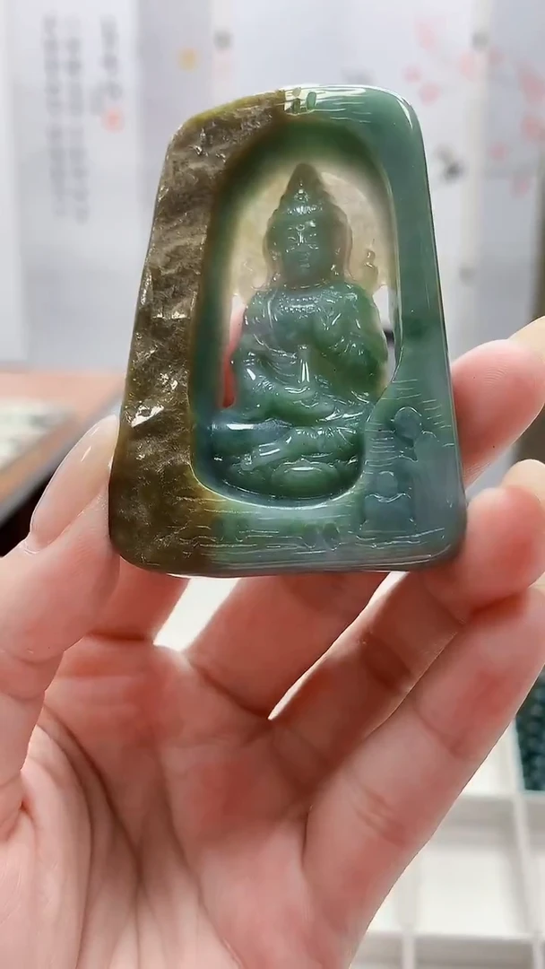 未镶嵌定制翡翠4917lr-毛货挂件167480