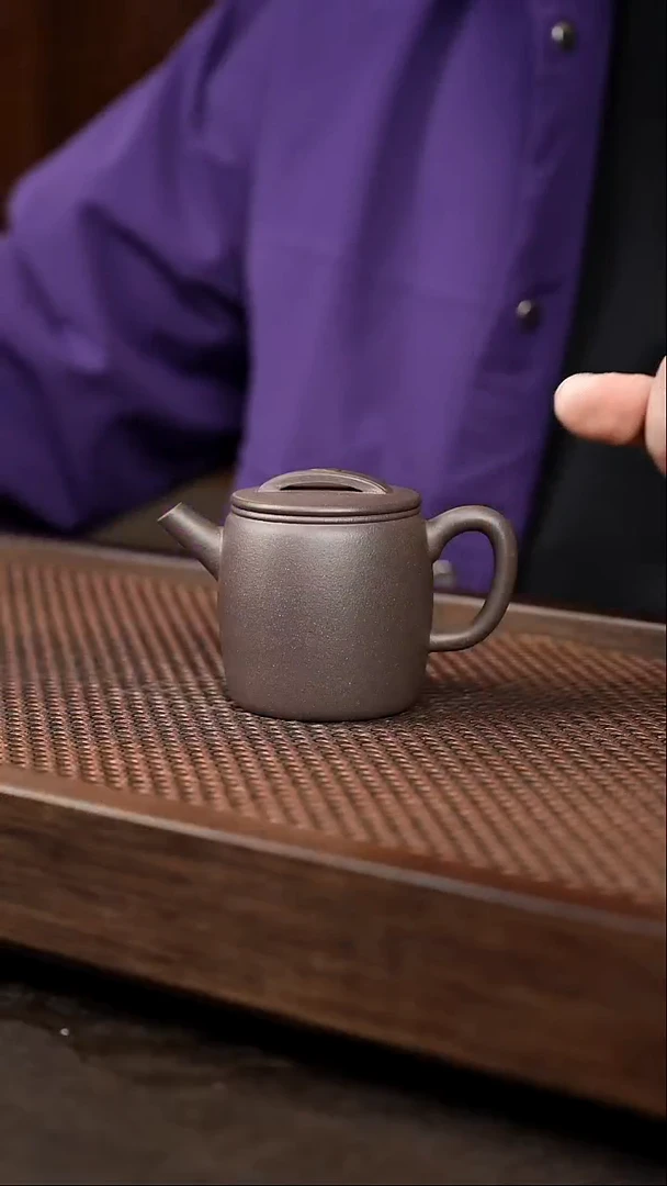 茶壶紫砂天青 汉瓦 小