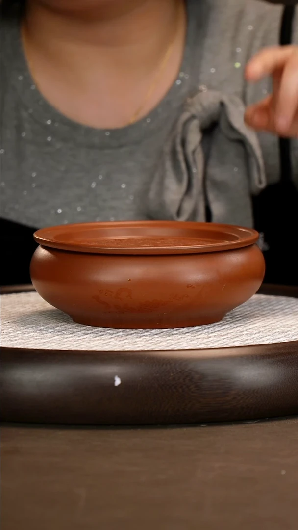 紫砂茶具紫泥双龙壶承