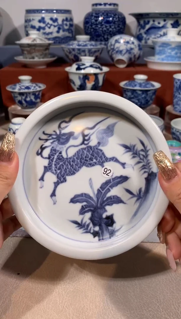 【闪购商品】摆件92青花壶承瑕疵