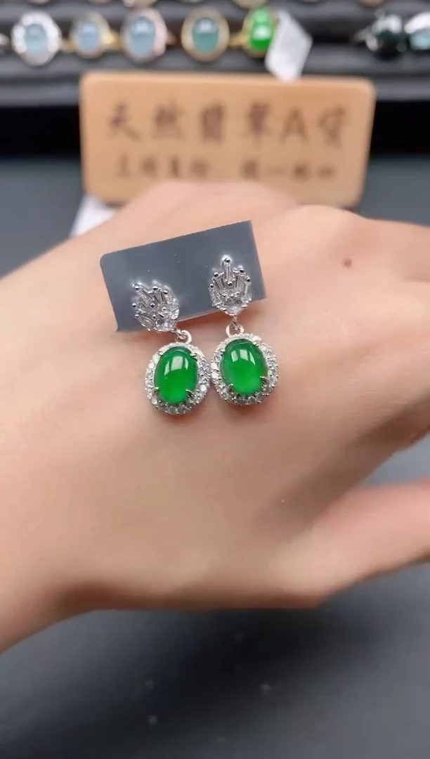 银S925镶嵌戒指翡翠111