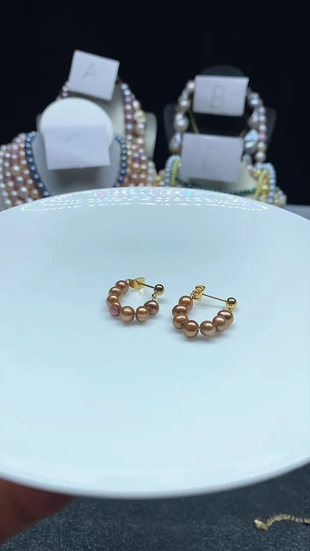 【闪购商品】淡水珍珠耳饰未镶嵌多人