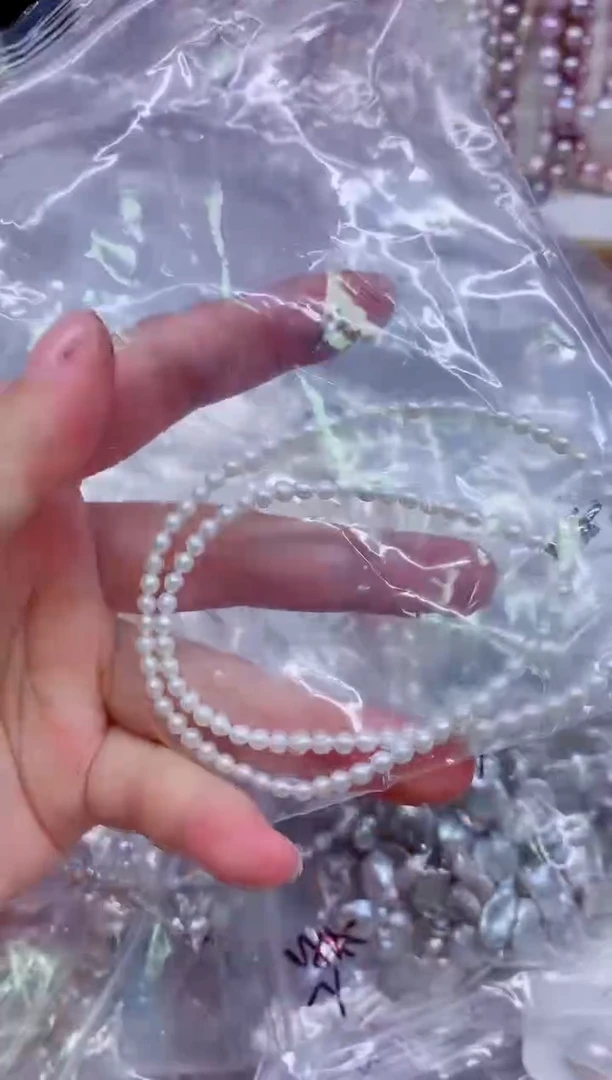 淡水珍珠合金项链非无暇