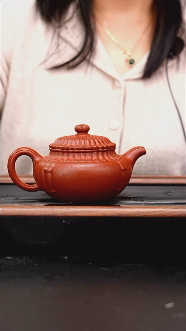 茶壶紫砂小煤窑朱泥筋纹仿古360cc陈佳欢