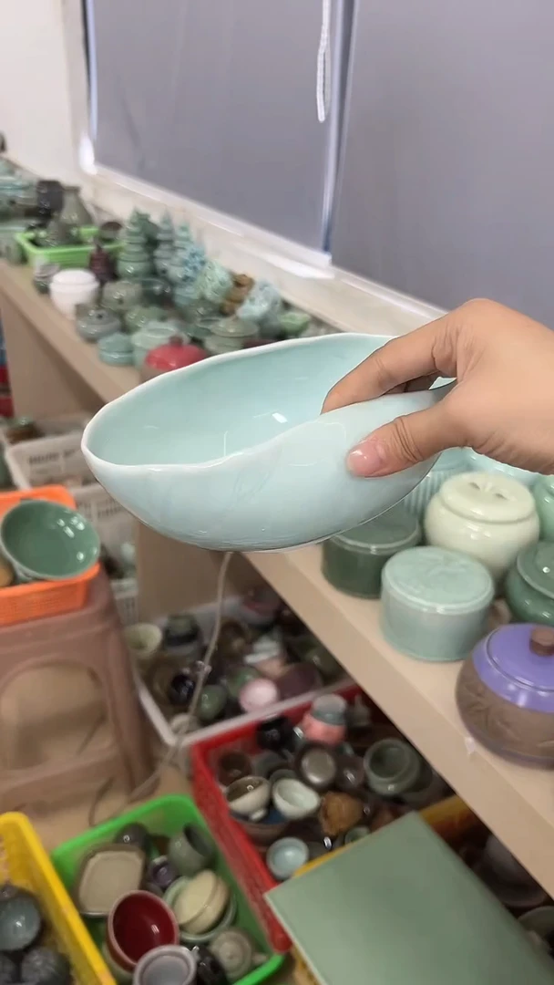 龙泉云间青瓷小米茶器