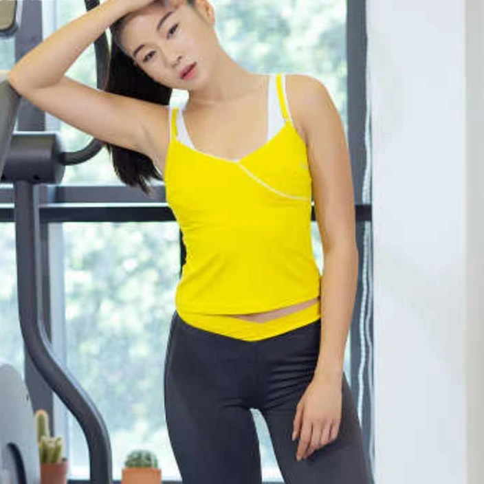 m时尚-10-1添波奇宽松运动瑜伽背心无袖休闲打底百搭女士简约