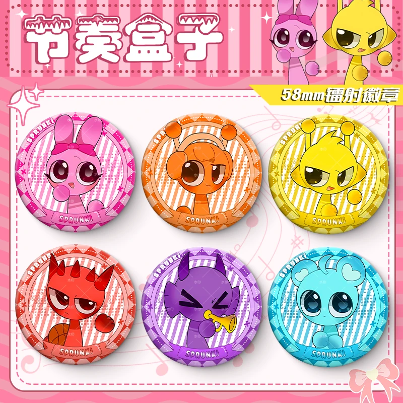 节奏盒子sprunki徽章黑蓝吧唧杰文温达西蒙小天Q版可爱谷子胸章