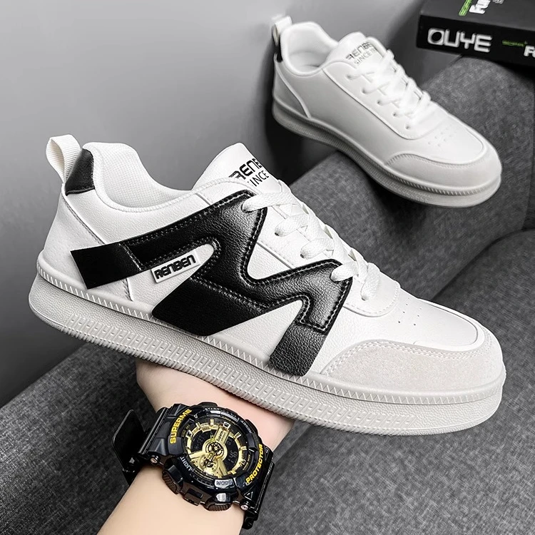 人本体育旗舰店2025爆款休闲鞋男士低帮春季运动鞋韩版小众潮鞋