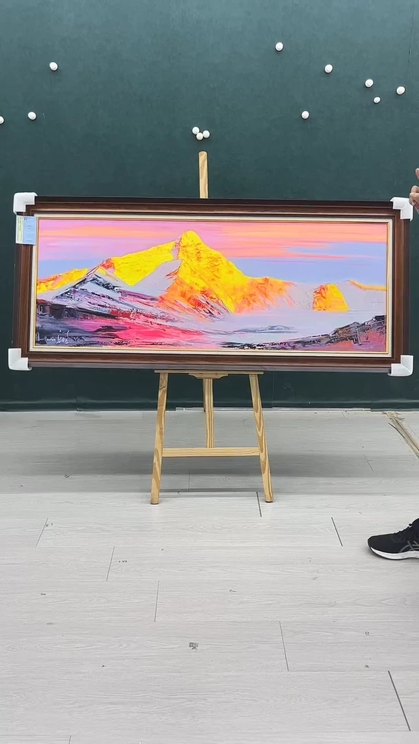 油画梁静-60x160-金山-带框