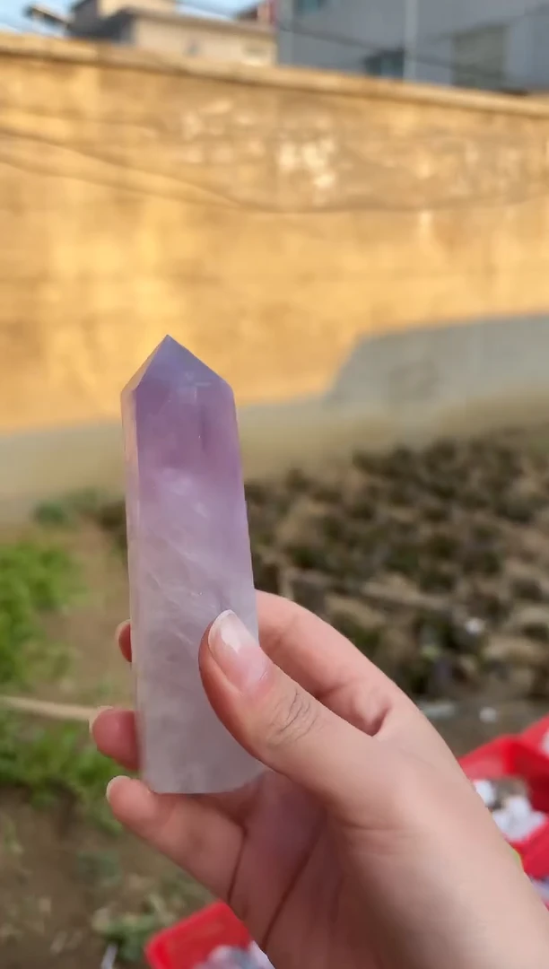 【闪购商品】摆件未镶嵌水晶紫水晶柱子 204