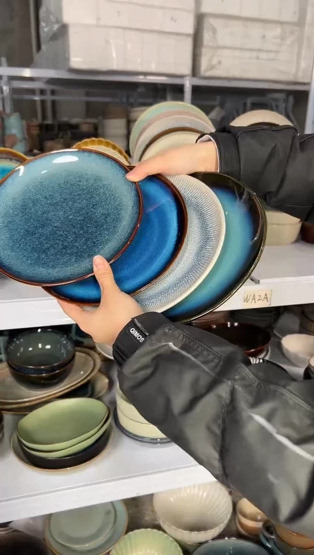 陶瓷外贸尾货瑕疵满20包邮X4小盘