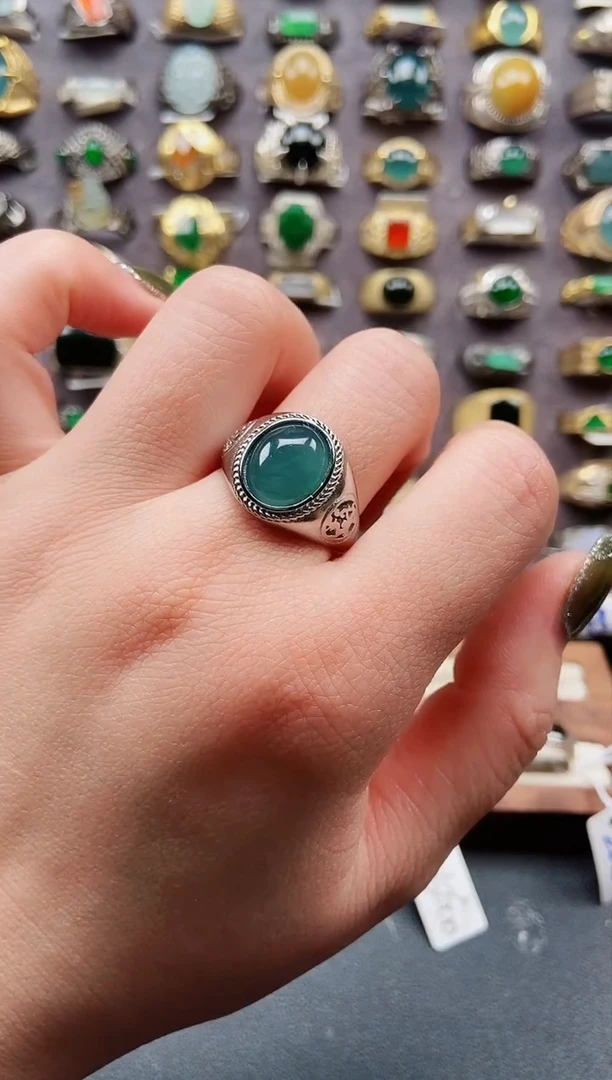 未镶嵌戒指翡翠纯天然A货翡翠男戒