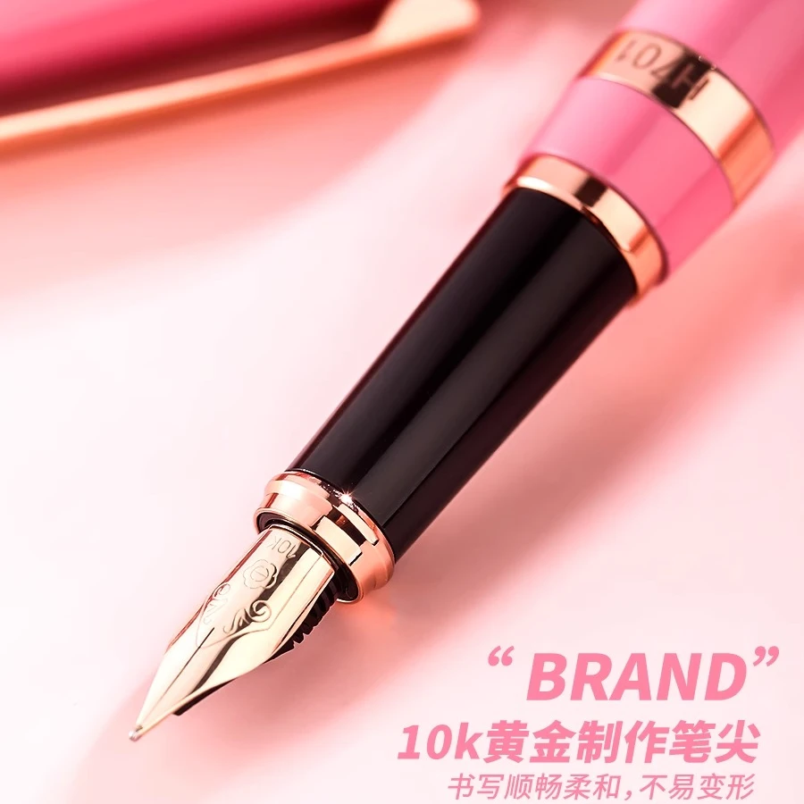 英雄牌钢笔10k金笔成人女士高档精致生日礼物小仙女学生专用复古