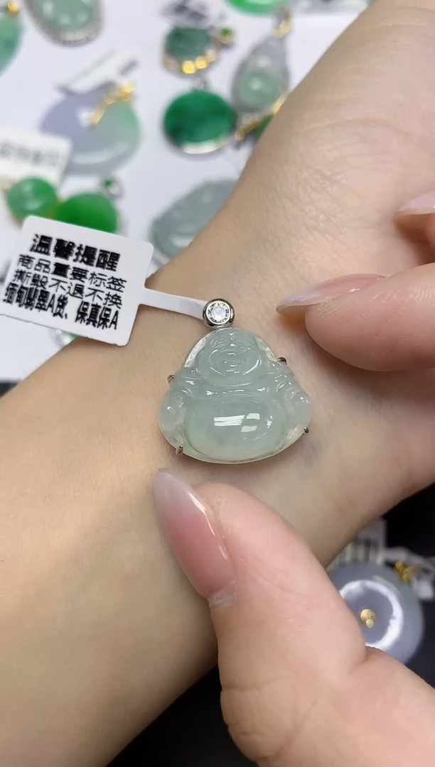 颈饰未镶嵌翡翠天然缅甸翡翠A货多样性发一件