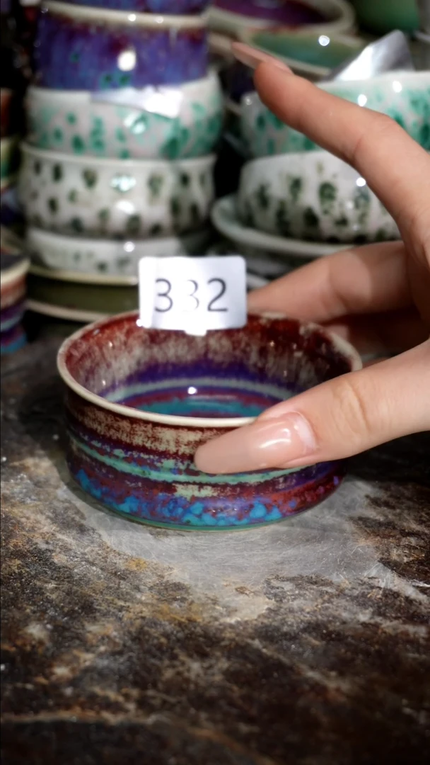 摆件精品窑变钧瓷茶器