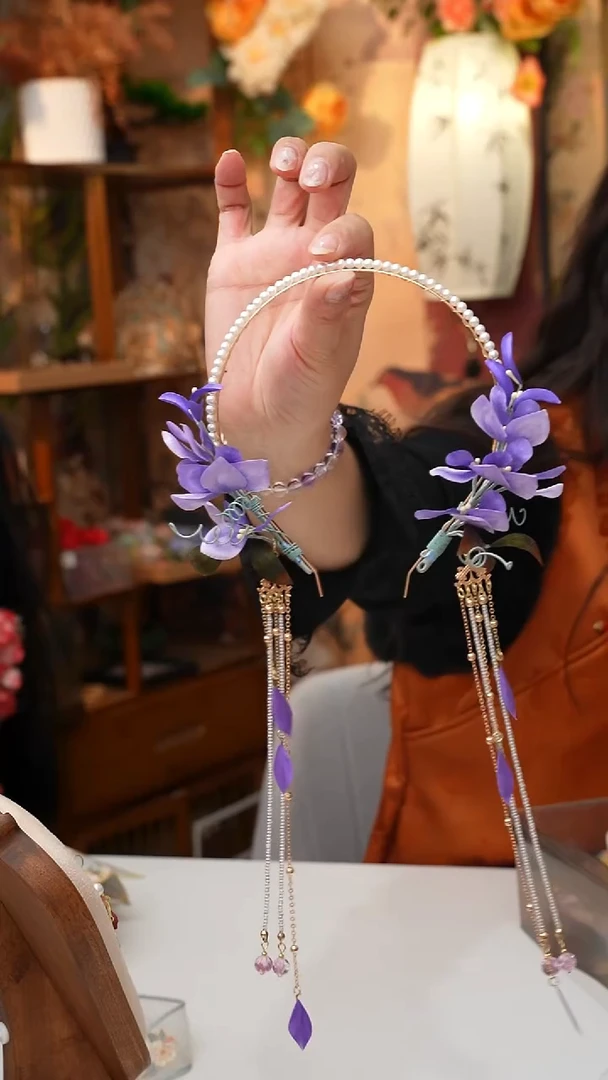 铜合金无锦簪阁绒花