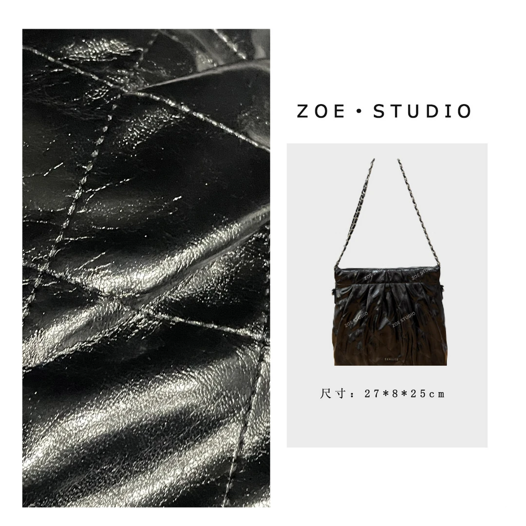 【佐伊甄选】QYX-81445-黑色轻奢女士时尚百搭小众通勤腋下斜挎包