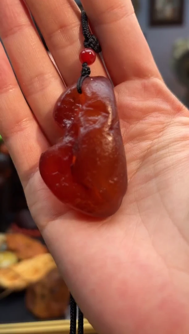琥珀颈饰未镶嵌吊坠
