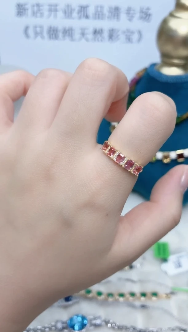 戒指彩色蓝宝石银S925镶嵌030ZB1130产品一个（多样性）