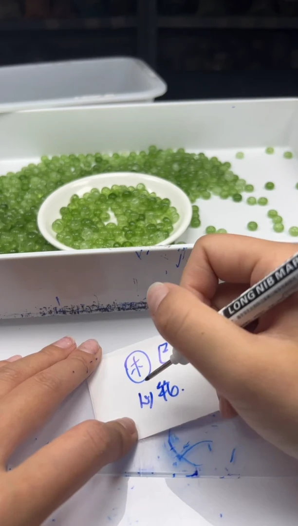 未镶嵌颈饰碧玺w2910绿碧玺算盘8*4mm*20颗