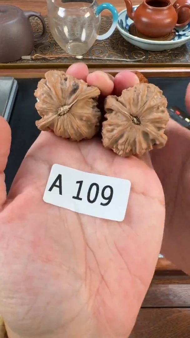 把件文玩核桃A109三角白40尺