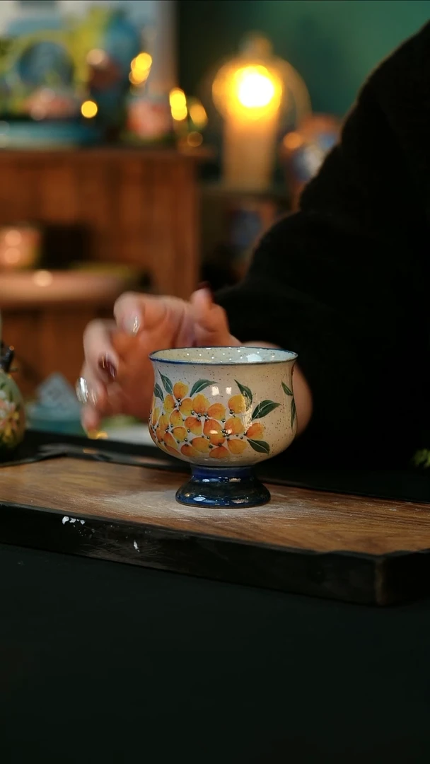 【闪购商品】杯手绘心瓷陶瓷浮力