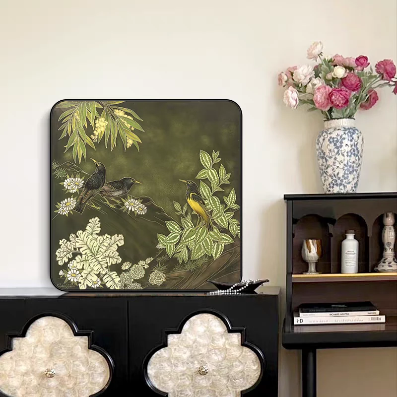 《瓶花图》中古风桌面摆件家居客厅装饰品高级感客厅中式美学摆画