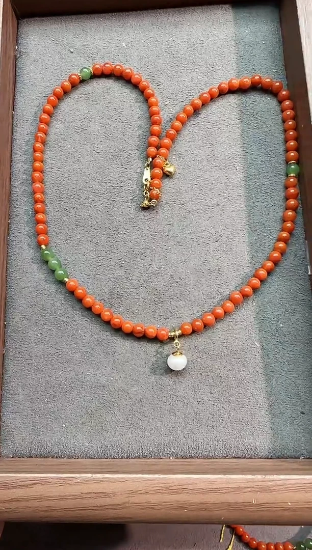 【闪购商品】南红玛瑙颈饰银S925镶嵌11313